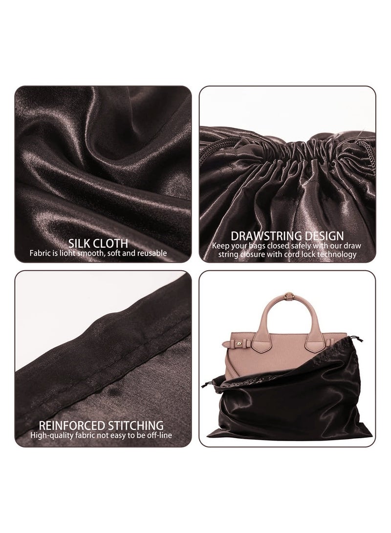 4 Pcs Silk Dustproof Drawstring Bag Travel Storage Pouch, Dust Bags for Handbags Purses Pocketbooks Shoes Boots  - Image 3
