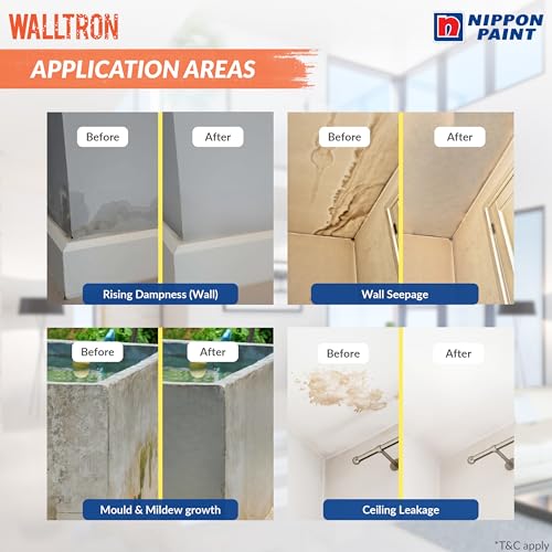 Nippon Paint Walltron Hydro Epoxy (1 KG) | 2-Component High-Performance Epoxy Waterproofing & Concrete Coating System | For Roofs, Water Tanks, Basements, Bathrooms & Damp Walls - Image 2