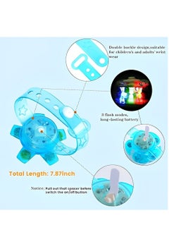 OUYoo 12 Pieces Kids Party Favors Pop Bracelet Spinner, LED Light Up Stress Relief Bracelet Glow in the Dark, Sensory Toys Neon Party Favors Classroom Prizes  - Image 2