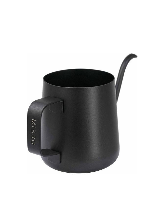 HOMESTAR غلاية قهوة ستانلس ستيل ذات فوهة طويلة ضيقة 350 مل سوداء لصنع القهوة في المكتب والمنزل والتخييم والسفر - Image 2