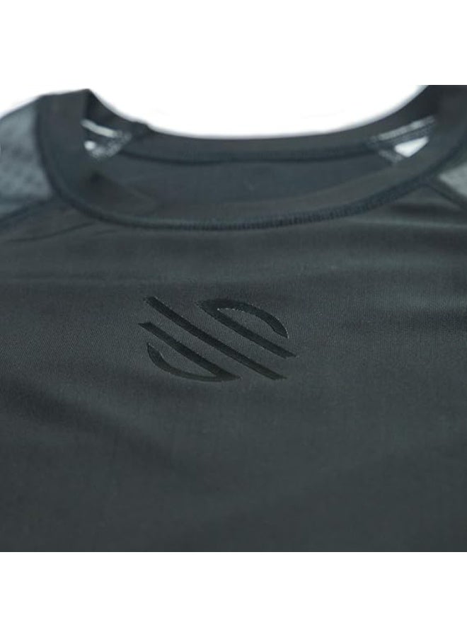 Sanabul  Kids Long Sleeve Rash Guard – Comfortable, Durable, SPF 50 Protection, Ideal for BJJ, MMA & Martial Arts – Black, 2XL - Image 3