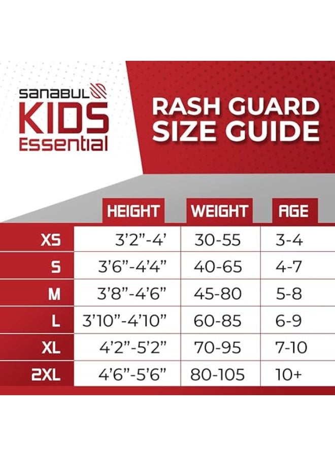 Sanabul  Kids Long Sleeve Rash Guard – Comfortable, Durable, SPF 50 Protection, Ideal for BJJ, MMA & Martial Arts – Black, 2XL - Image 5