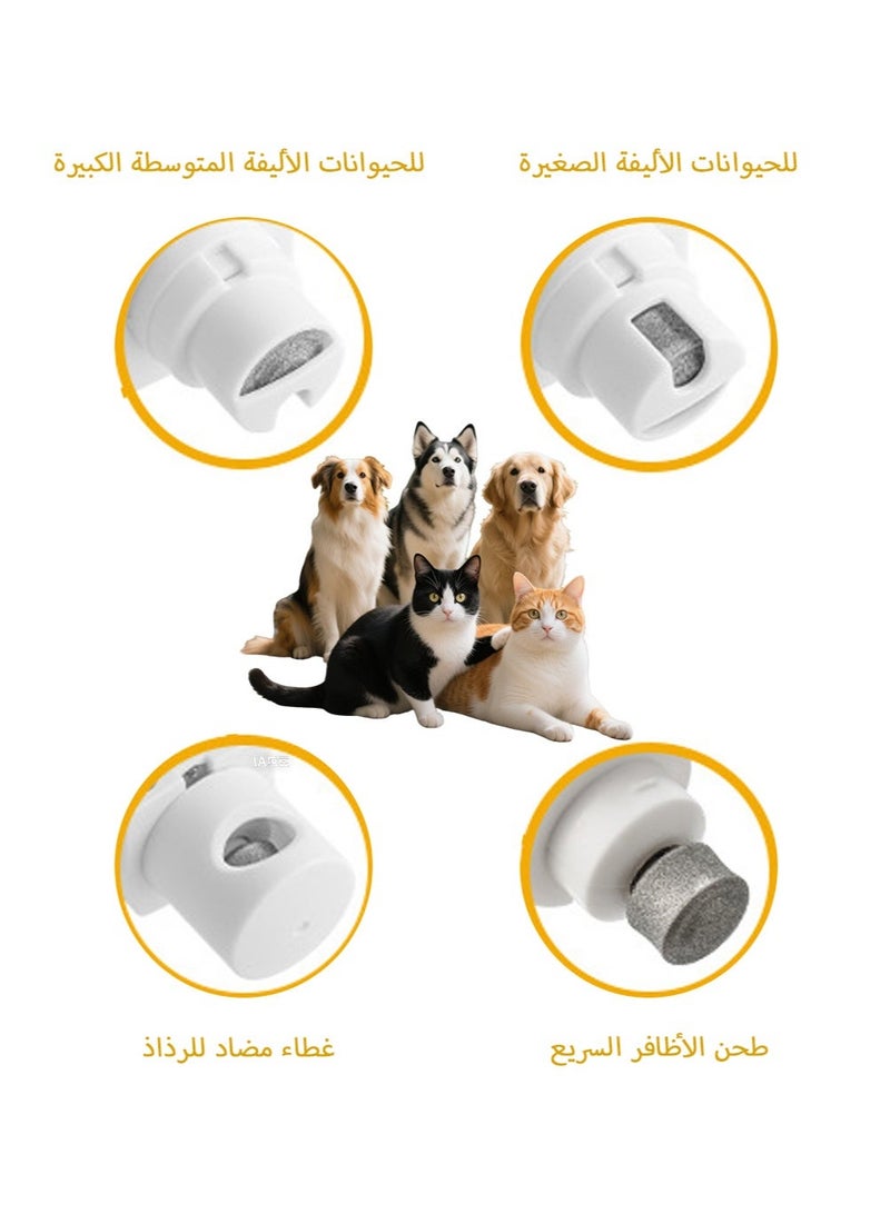 Electric Cat Nail Clipper & Grinder  for Cats & Dogs | Ringworm Detecting, LED Light , LCD Screen, Quiet, Type-C Rechargeable - Image 5