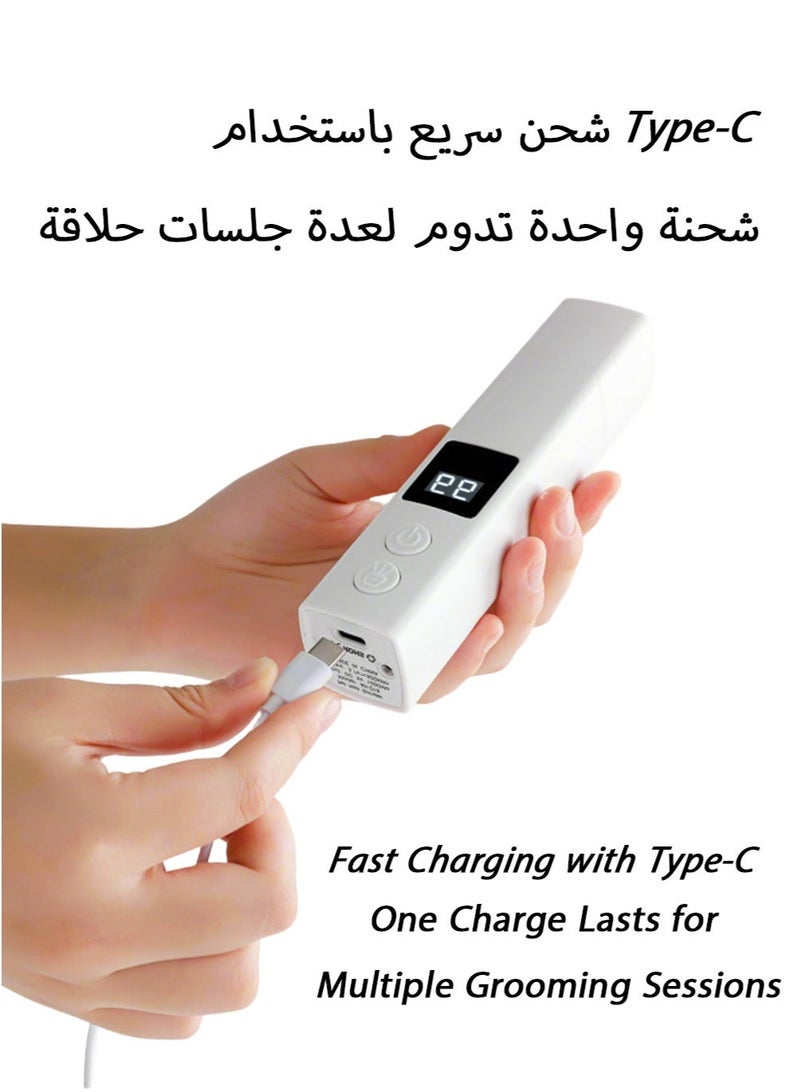 Electric Cat Nail Clipper & Grinder  for Cats & Dogs | Ringworm Detecting, LED Light , LCD Screen, Quiet, Type-C Rechargeable - Image 4