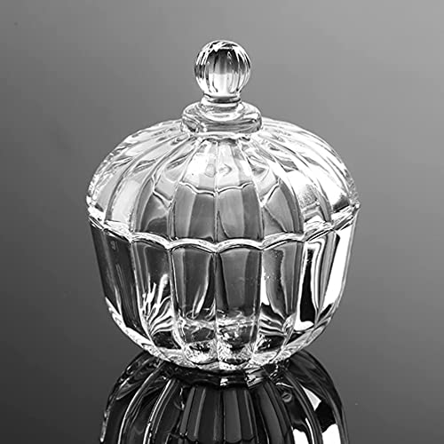 WRINGO Premium Crystal Candy Bowl, Decorative Cookie Jar With Lid, Jewelry Dish, Covered Candy Jar for Buffet, Kitchen, Office Desk, 400 Ml - Image 2