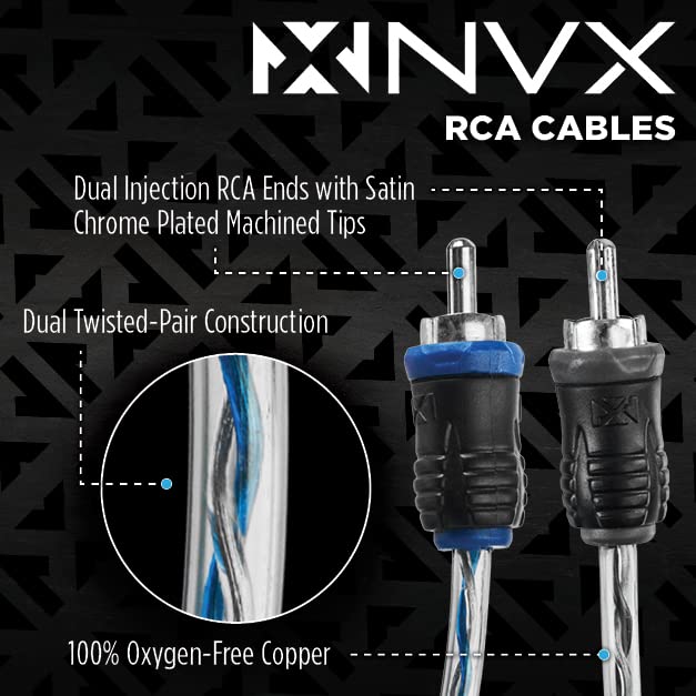 NVX True 1/0 Gauge AWG 100% OFC Complete Amplifier Wiring Kit with 2-Channel RCA Cable - XKIT02 - Image 4