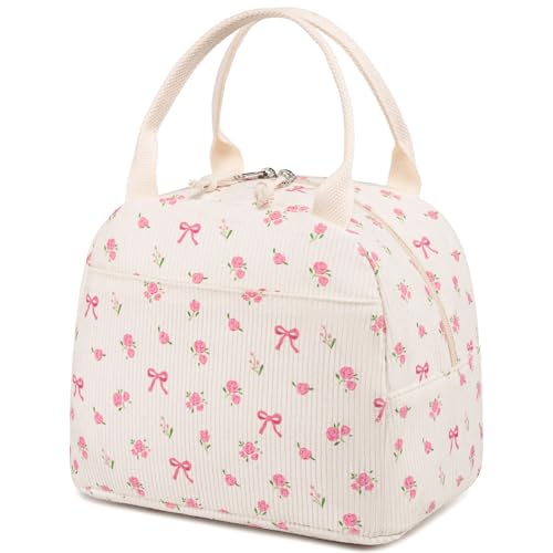Bluboon Lunch Bag for Women Men Cute Corduroy Lunch Tote Bags Reusable Insulated Lunch Box Large Capacity Reusable Insulated Cooler for Work Picnic or Travel - Image 1