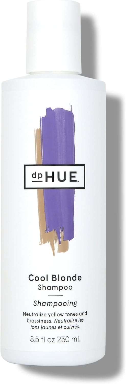dpHUE Cool Blonde Shampoo 85 oz Purple Pigments Neutralize Unwanted Yellow Brassy Hair Tones Color Safe Paraben SLS SLES Sulfate Free Leaping Bunny Certified