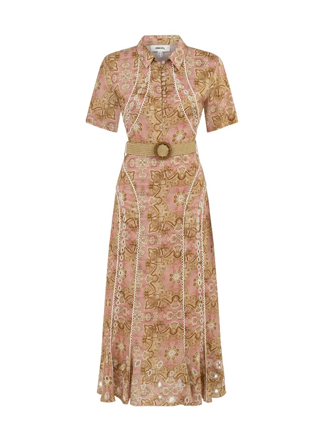 Ipekyol Belted Printed Dress