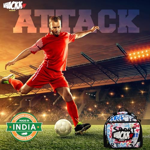 WHACKK Attack Soccer 12L Football Equipment Bags|Basketball Volleyball Bags |Adjustable Strap Backpack |Easy Access Pocket Mesh Bottle Holders | Ball Bag |Kitbag |Bag (Sport) - Made in India - Image 2