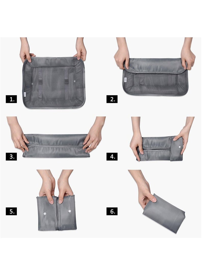 rayze Packing Cubes, 7 Set Travel Storage Bags for Clothes, Lightweight Luggage Travel Packing Organizers for Clothing Sorting, Travel Accessories (Grey) - Image 5
