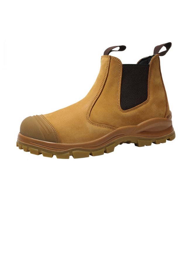 NIBEMINENT Work Safety Boots Steel Toe Shoes Genuine Leather Work Boots Anti-smash Anti Puncture Anti Scalding Welder Shoes - Image 1