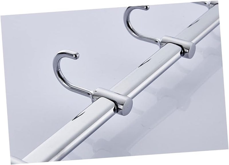 Stainless Steel Wall Mounted Storage Rack Hooks 40X6CM for Kitchen Decor - Image 5