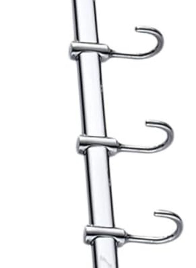 Stainless Steel Wall Mounted Storage Rack Hooks 40X6CM for Kitchen Decor - Image 1