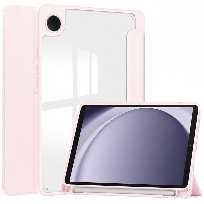 8.7/11-Inch Tablet Case For Samsung Galaxy Tab A9(SM-X110 / SM-X115) / A9 plus(X210/ SM-X216 / SM-X218) with Pen Slot / Wake Up Function Tri-folding Transparent Tablet Case - Image 1