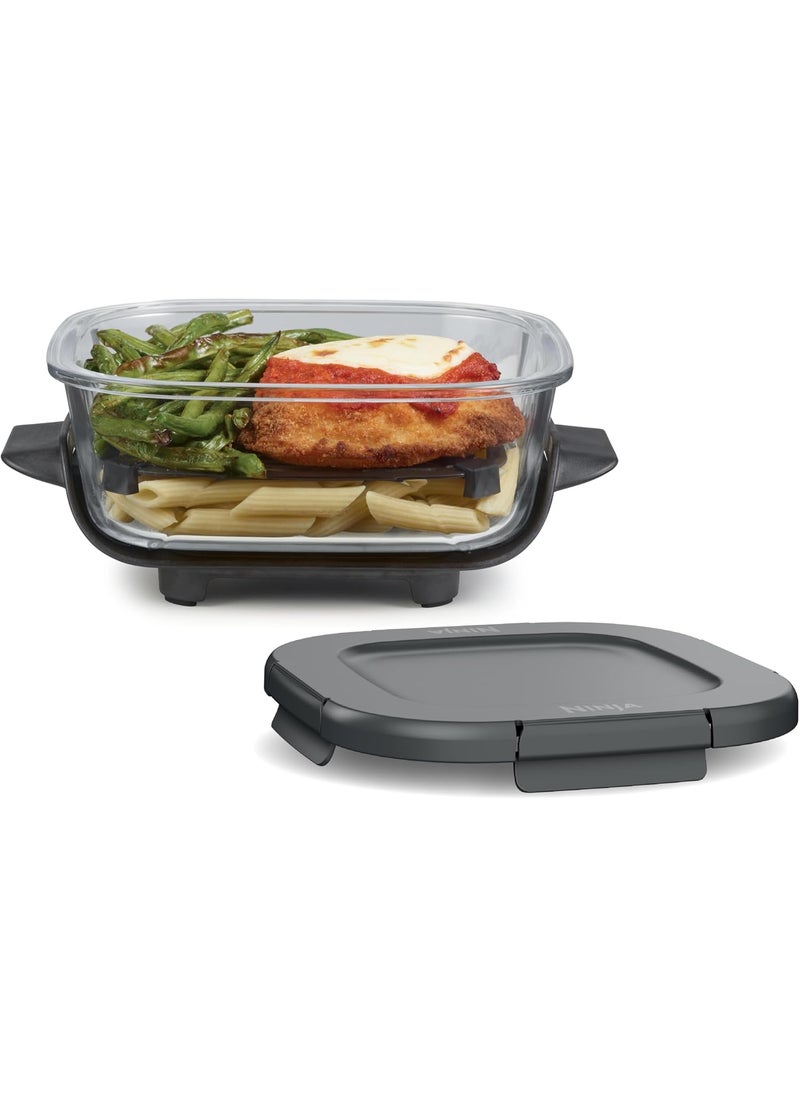 Ninja Ninja 6 Cup TempWare Glass Container with LeakProof Storage lid Compatible with Ninja Crispi Portable Cooking System Microwave Freezer and Dishwasher Safe PFAS Free Glass Cooking Surface  - Image 1