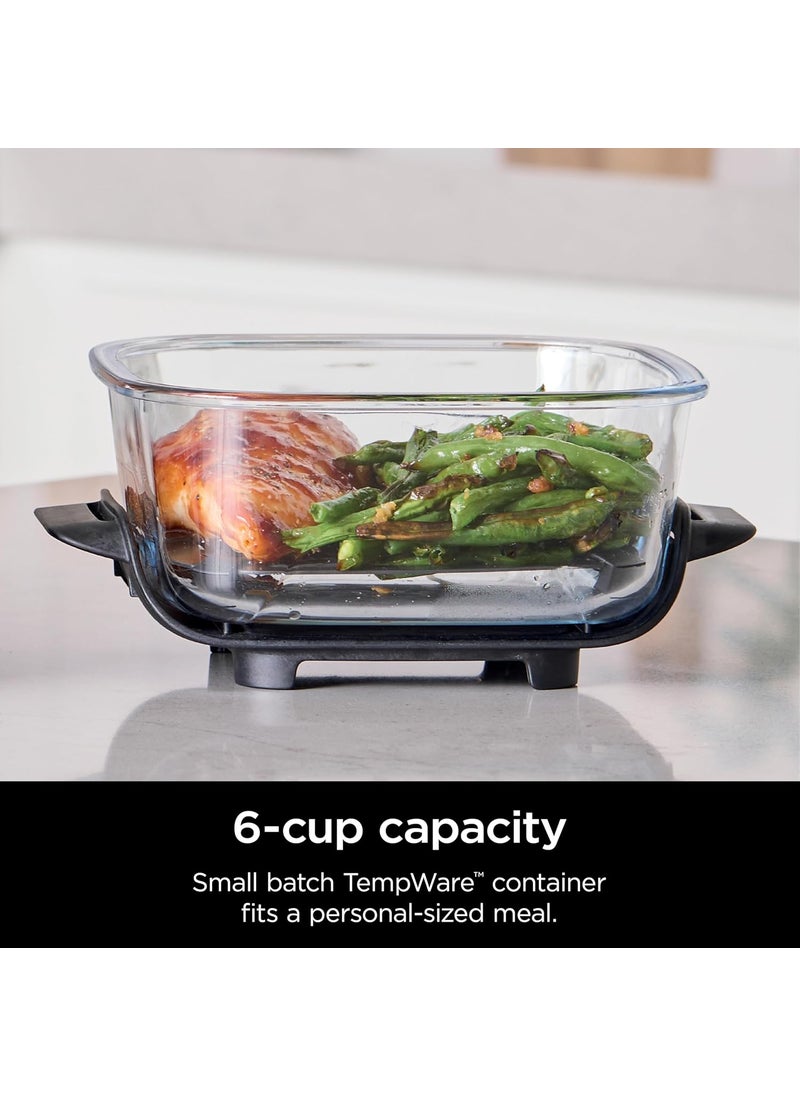 Ninja Ninja 6 Cup TempWare Glass Container with LeakProof Storage lid Compatible with Ninja Crispi Portable Cooking System Microwave Freezer and Dishwasher Safe PFAS Free Glass Cooking Surface  - Image 2