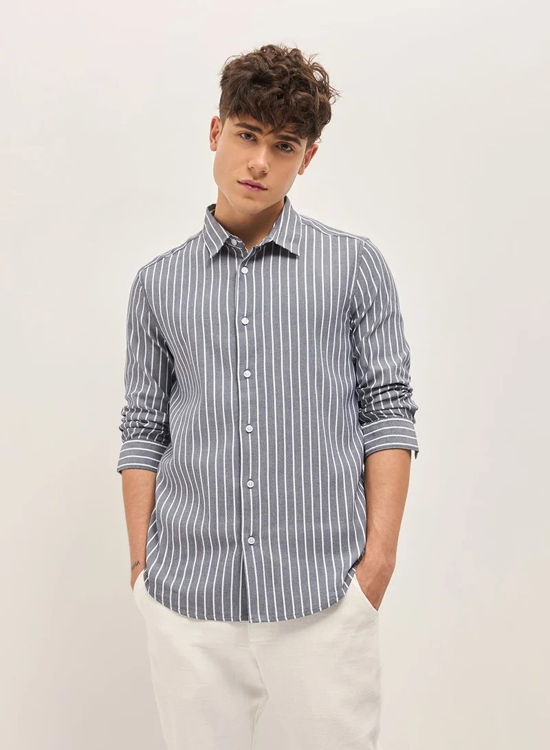 THE BEAR HOUSE Cotton Shirt for Men | Slim Fit, Long Sleeve, Casual & Formal Wear | Soft, Breathable Fabric for Office, Everyday, & All-Season Use in Classic & Trendy