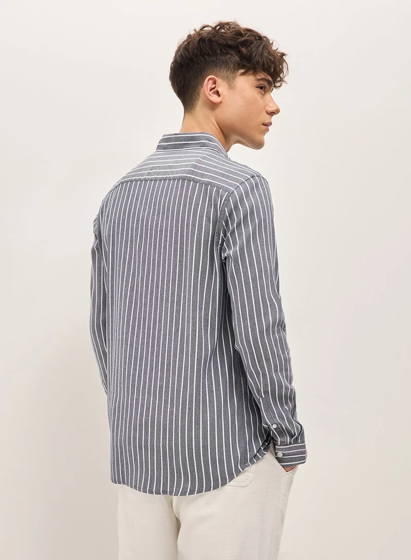 THE BEAR HOUSE Cotton Shirt for Men | Slim Fit, Long Sleeve, Casual & Formal Wear | Soft, Breathable Fabric for Office, Everyday, & All-Season Use in Classic & Trendy
