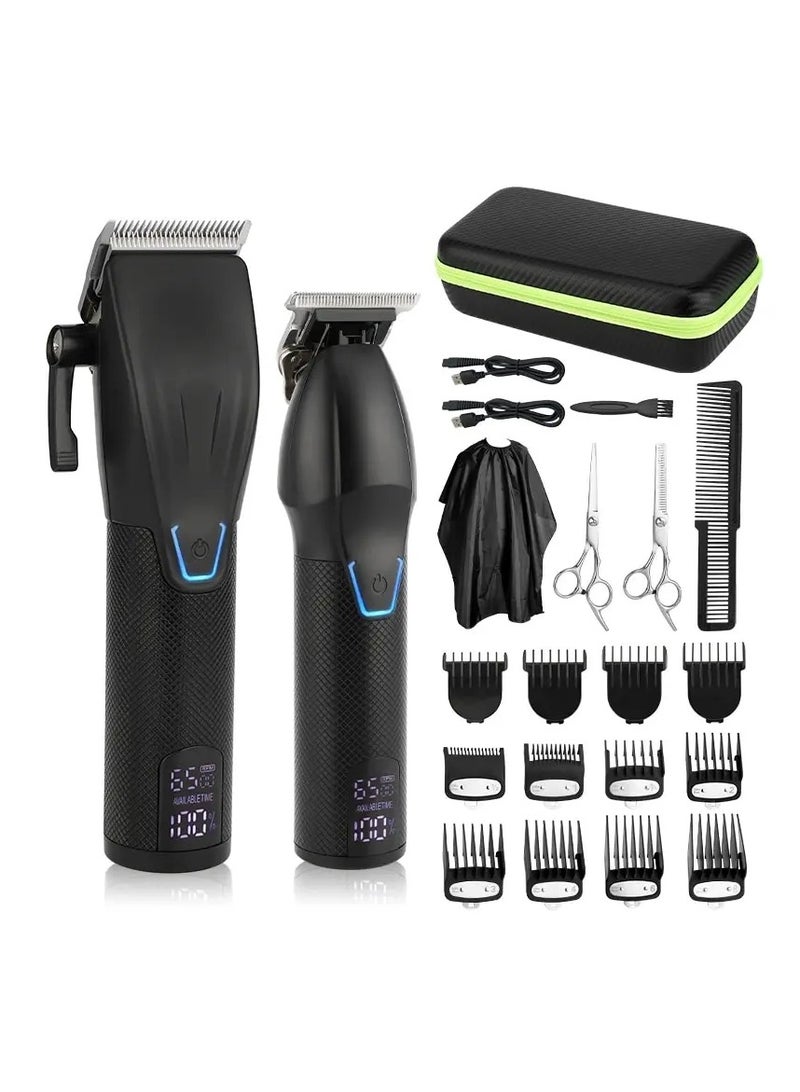 AROAQ Hair Clipper Professional Hair Clipper Trimmer Set Hair Cutting Machine Cordless Barber Clipper LED Display Beard Trimmer Men - Image 1