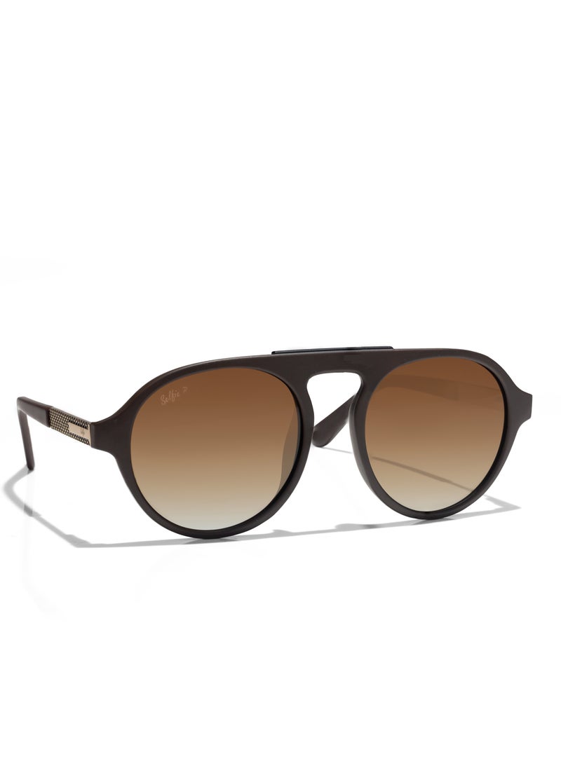 selfie Selfie Polarized Brown Lense Brown Frame Sunglasses, SE8224-C6  - Image 3