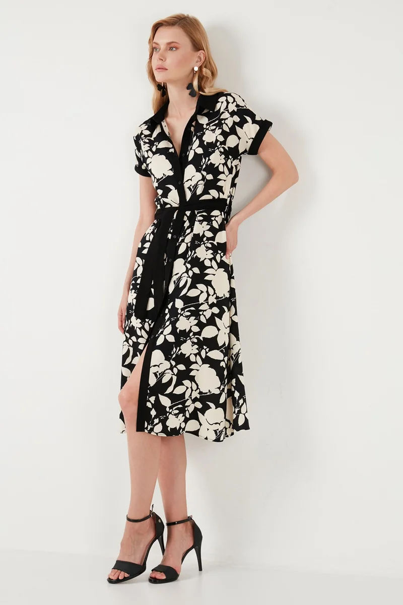 ليلا Floral Shirtwaist Dress