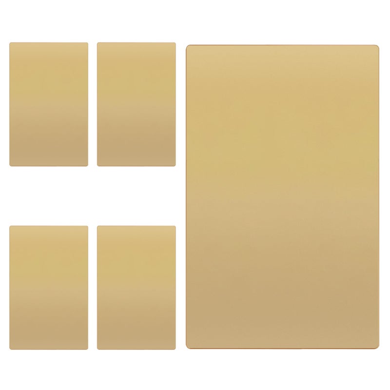 TG MidSize Screwless Blank Wall Plate Child Safe Blank Device Outlet Cover Medium Size 1Gang 488 H x 311 L Polycarbonate Thermoplastic UL Listed SPMB1GD5P Gold 5 Pack - Image 2