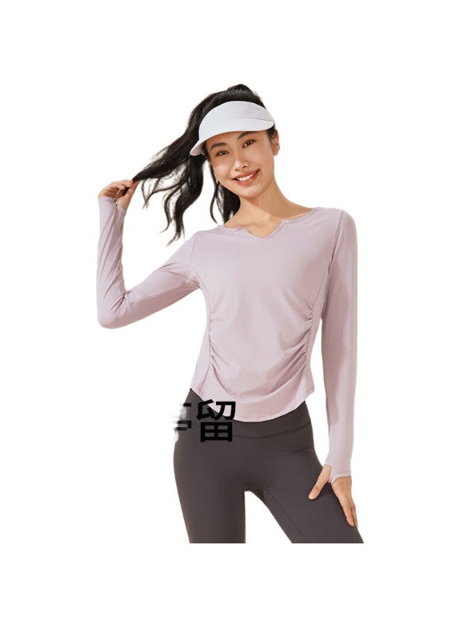 Liberal Yoga Wear For Women, Spring And Autumn Quick-Dry Fitness Sports Top, Pilates Dance Training Long-Sleeve Cover-Up - Image 3
