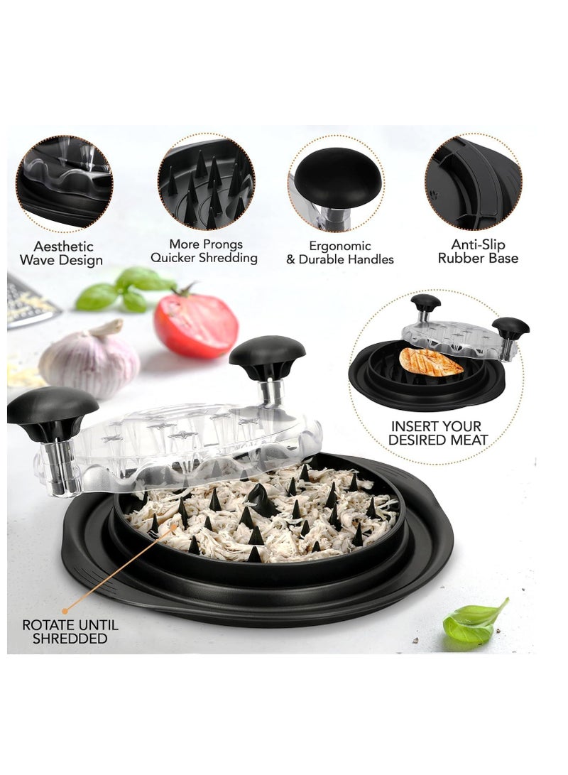 Sylqvxh Chicken Shredder Pro | 10.8" Visible Chicken Shredder Tool Twist | Dishwasher Safe | Anti-Slip | Ergonomic Handle | Heat Resistant | BPA Free | Meat Shredder Claws - Image 2