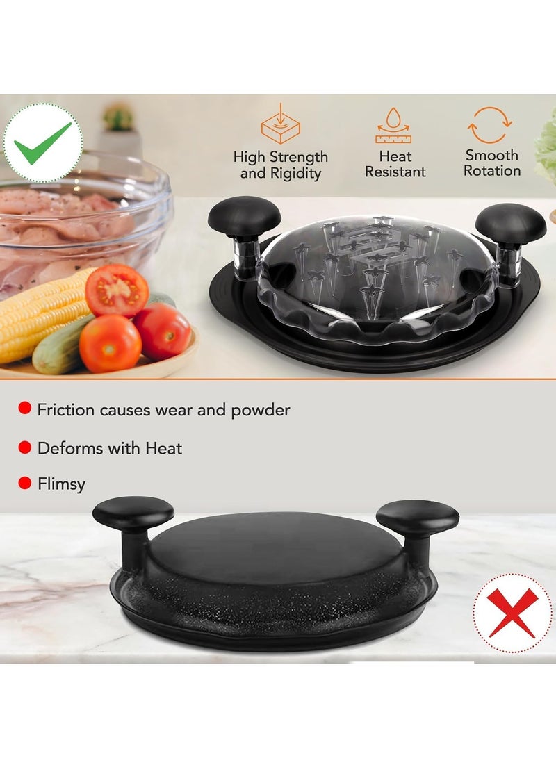 Sylqvxh Chicken Shredder Pro | 10.8" Visible Chicken Shredder Tool Twist | Dishwasher Safe | Anti-Slip | Ergonomic Handle | Heat Resistant | BPA Free | Meat Shredder Claws - Image 3