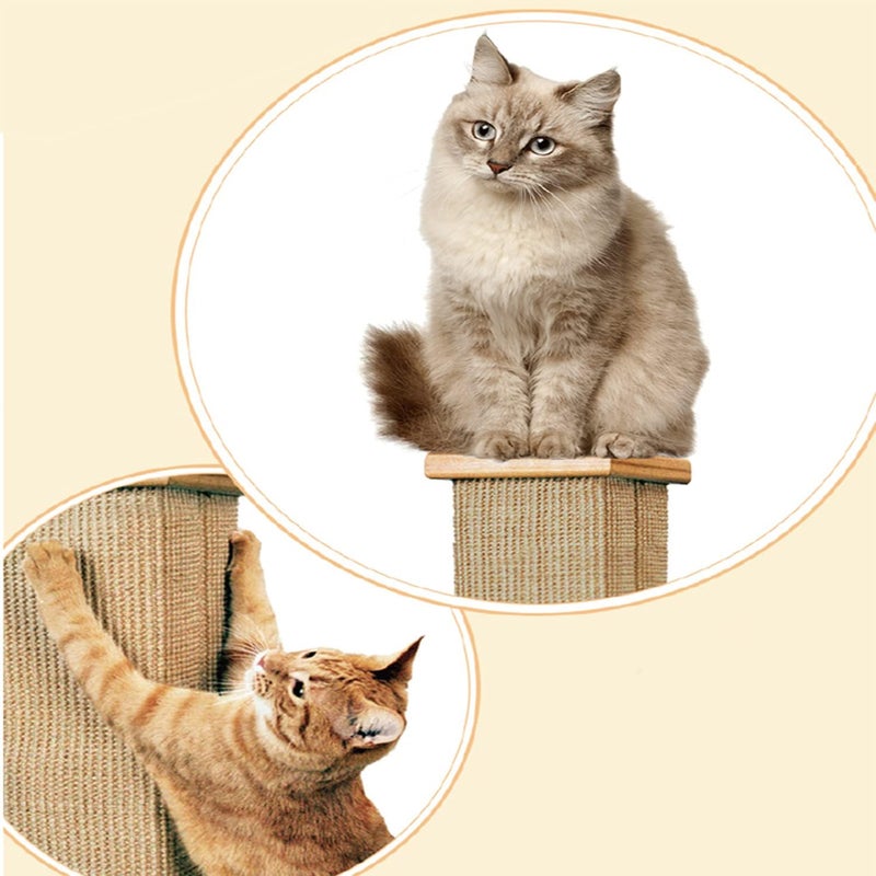 Neostyle Ultimate 80cm Tall Cat Scratching Post,Cat Scratchers for Indoor Cats,Cuboid Sisal cat scratch column (Brown) - Image 3