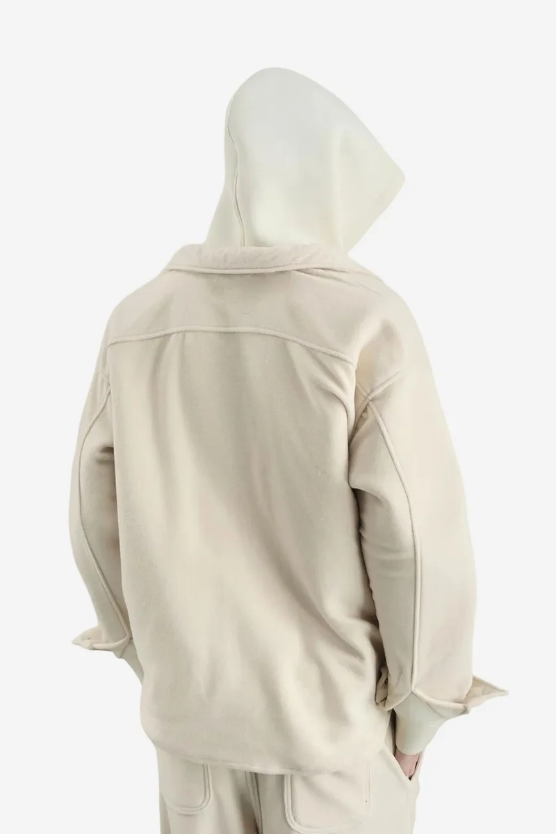 Giesto GIESTO Oversized Plush Shirt with Snap Closure