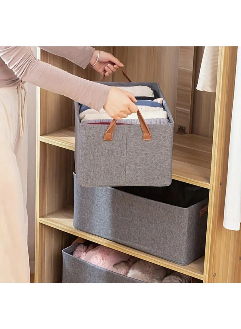Foldable Fabric Storage Box with Handles, Perfect for Organizing Clothes, Toys & Home Essentials - Image 5
