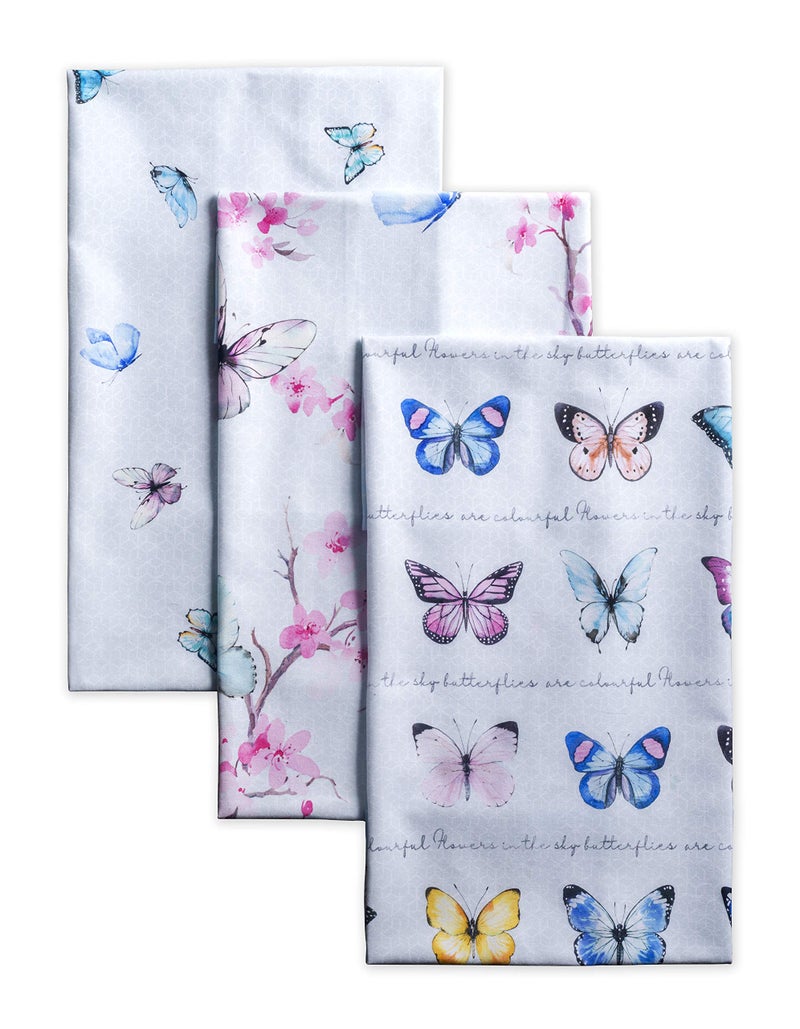 Maison d' Hermine Maison dHermine Kitchen Towels Set of 3 100 Cotton 2750 x 20 Reusable Cloth Dish Towels Absorbent with Hanging Loop for Kitchen Dining Cocktail Parties SpringSummer Blossoms in Spring