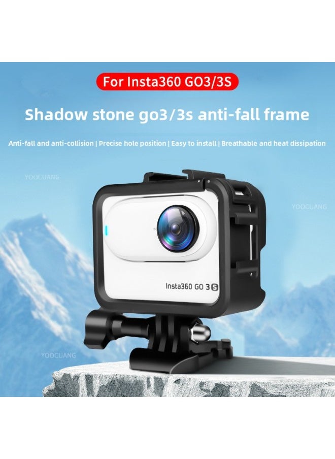 Generic - Suitable For Shadow Stone Insta360go3/3S Rabbit Cage Thumb Camera Protective Cover Anti-fall Heat Dissipation Protective Shell Accessories-Product Color:[suitable For Go3/3s] Rabbit Cage + Storage Bag - Image 1