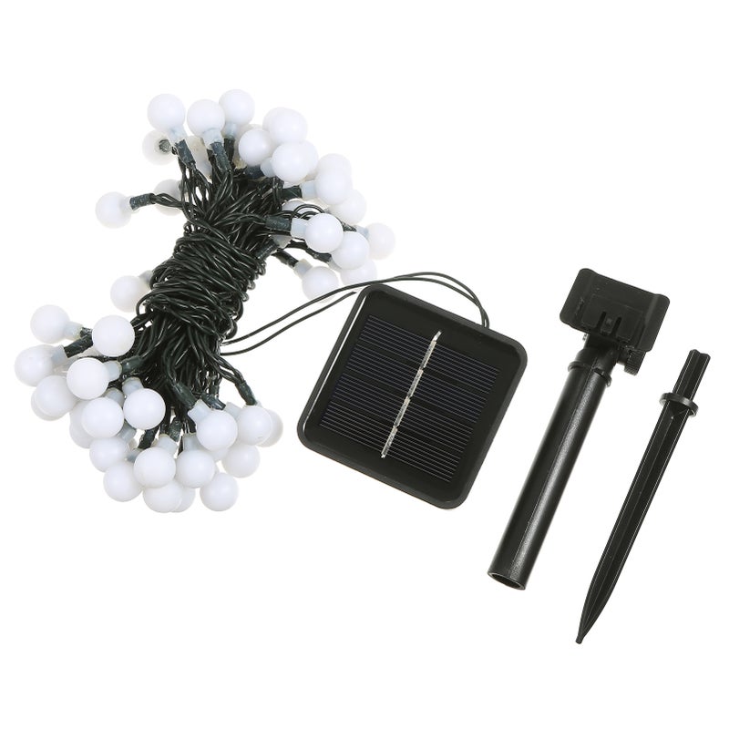 Solar Powered LEDs Light Strings 8m/26.2ft 60LEDs Globe Fairy Lights with 8 Lighting Modes Decoration Ball String Lamp IP44 Water-resistant Hang-ing Lights for Outdoor Garden Backyard Xmas Holiday - Image 4
