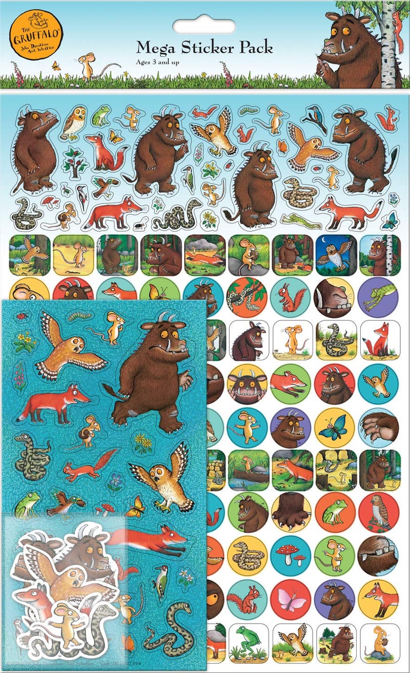 Paper Projects The Gruffalo Mega Sticker Pack | Three Types of Stickers (Around 150 Total) | Reusable on Non-Porous Surfaces,Blue,29.7cm x 21cm - Image 1