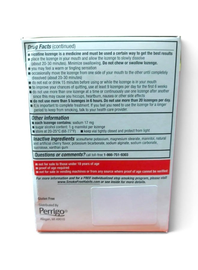 GOODSENSE Nicotine Polacrilex Lozenges 2 mg, Cherry Flavor, 108 Count - Image 4