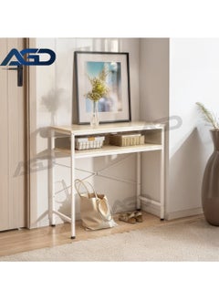 AGD Modern Simple Design 2-Tier Adjustable Console Table, Narrow Sofa Table for Entryway, Living Room, Hallway, and Bedroom  - Image 1