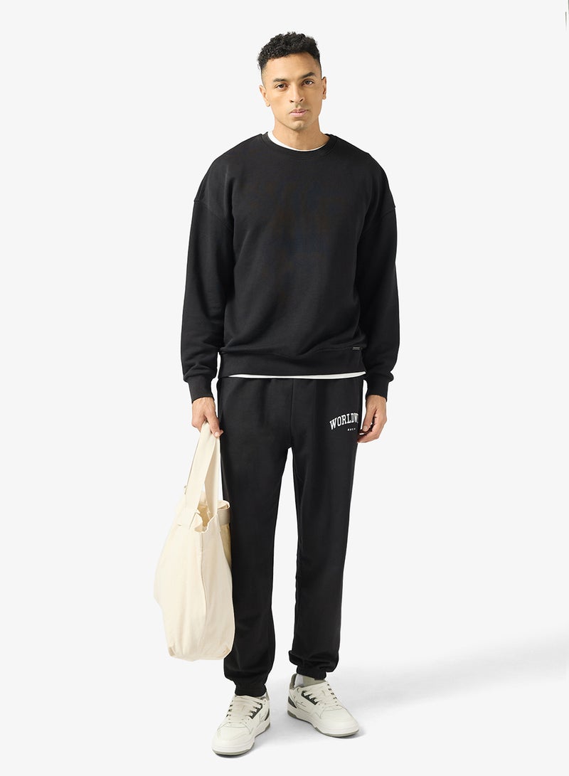 Seventy Five Text Print Oversized Joggers - Image 2