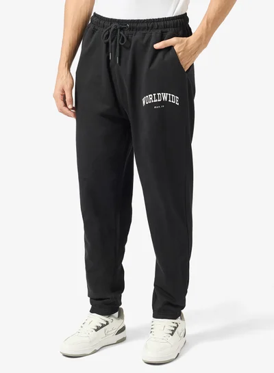 Seventy Five Text Print Oversized Joggers