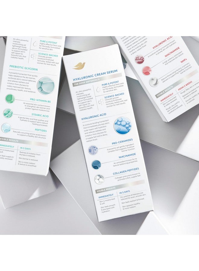 دوف كريم دوف للجسم بحمض الهيالورونيك + ترطيب للبشرة شديدة الجفاف والمتقشرة، مع برو سيراميدات ونياسيناميد وببتيدات الكولاجين، 8 أونصة - Image 3