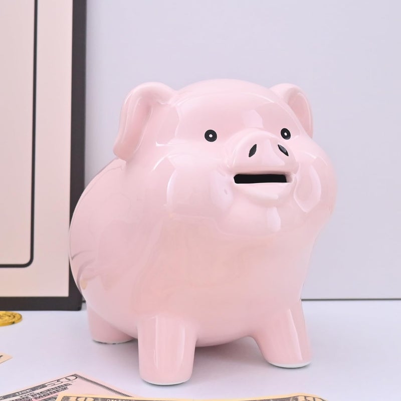 Ceramic 8 Piggy Bank for Adults Must Break to OpenGirls Money Bank for BoysMoney Box for Cash GiftCoin BankTip Moeny BankAlcancias De Dinero para Adultos NiosModern Home Decor Living Room