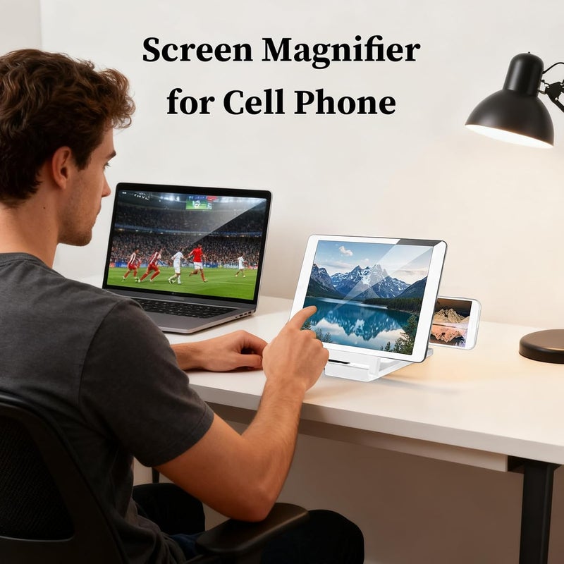 Phone Screen Magnifier, Foldable Lightweight Visual Enlarger, High Definition Display Amplifier, Optical Lens Eye Comfort Design, Hands Free Viewing Functionality, Mobile Accessory, Daily Reading Use - Image 4