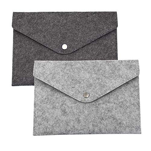 KisSealed 2 Pack of A5 File Folders Felt Folder Expanding Document Folder Portable Felt Holder Documents Folders Briefcase Bag - Image 3