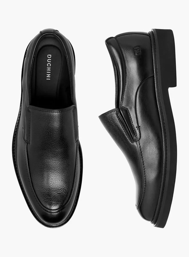 DUCHINI Men's Solid Slip-On Loafers