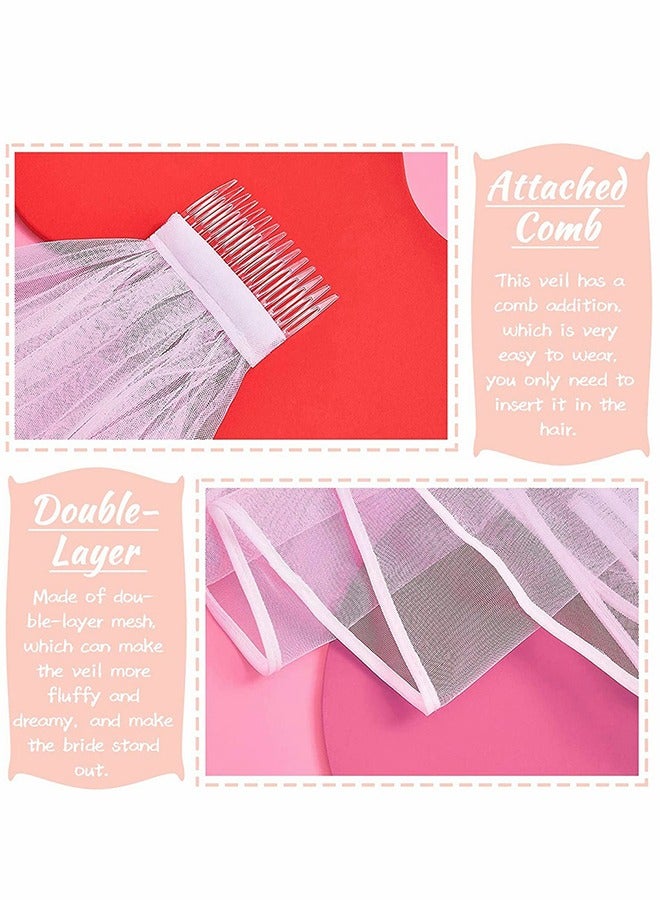 هومار كيت شبه العروس وشاح الحجاب مجموعة الدجاجة الطرف زينة بما في ذلك الحجاب الزفاف وشاح ولي العهد وشاح الوشم شارة الورد والأعلام شبه العروس - Image 3