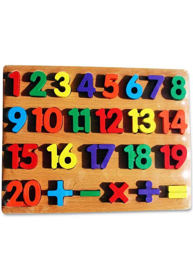 UKR Wooden Math Educational Puzzle Board for Kids - Image 3