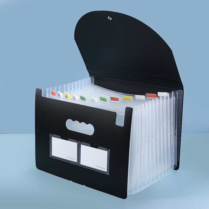 A4 File Folder Accordion Bag Large Capacity 13/25 Layer Document Organizer Student Test Paper Holder Can Stand Upright File Bag - Image 1