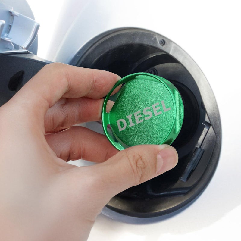 SMLBJUTE Aluminum Diesel Fuel Cap, Updated Larger Magnetic Aluminum Tank Gas Cap, GM Pick-up Truck Accessories Replacement Eco Tanks (Green) - Image 5